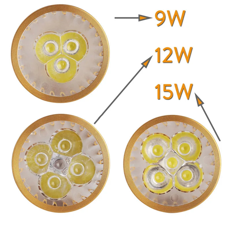 MR16 GU10 E27 E14 LED spot light lamp Dimmable LED Spotlight Bulb DC 12V 220V 110V 9W 12W 15W Lamp Warm Cool White Neutral White