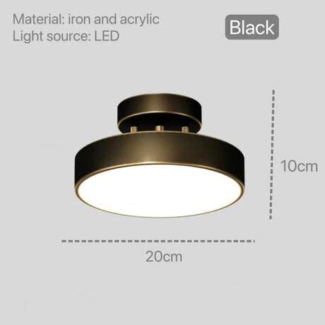 Modern Gold Led Ceiling Lights for Bedroom Hallway Corridor Balcony Round Decoration Lamp Lighting Chandelier Nordic Indoor