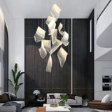 Luxury Hanging Acrylic Chandeliers for Bedroom Living Dining Room Office Hall Iron Paper Hanging Lamps Nordic Branch Chandeliers