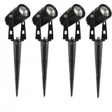 Aluminium LED Garden Lighting 5W Outdoor Spike Lawn Lamp Waterproof Lighting Led Spotlights 0.5 Meter Wire AC110V 220V DC12V 24V