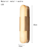 Natural Spanish Marble Wall Light LED Copper Bedroom Reading Wall Lamp Stair Aisle Dining Room Parlor Sconce Dropshipping LED