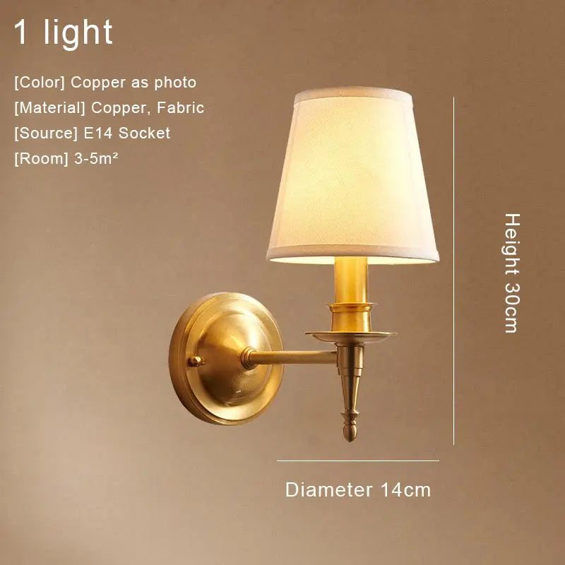 Rural LED ring Copper Ceiling Chandelier retro Fabric lamp Living Room Bedroom Home Decor Hanging Lamp American dining light