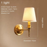 Rural LED ring Copper Ceiling Chandelier retro Fabric lamp Living Room Bedroom Home Decor Hanging Lamp American dining light