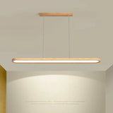 Modern LED pendant light above dining table living room bar front desk dining room wooden strip light,indoor lighting fixtures