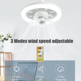 60W Ceiling Fan E27 With Led Light And Remote Control 360 ° Rotation Cooling Electric fan Lamp Chandelier For Room Home Decor