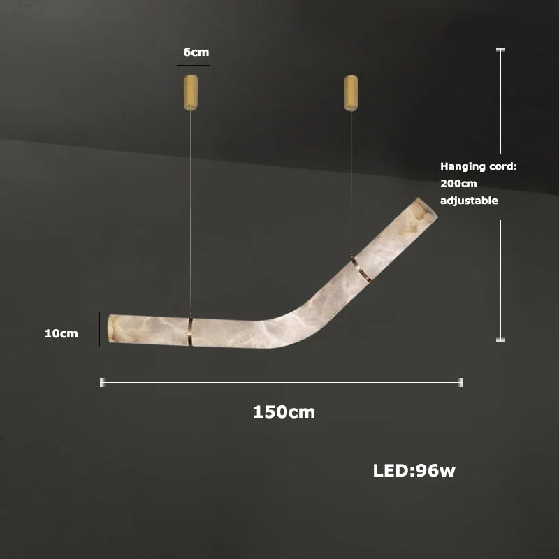 2026 New Trend Marble Collection LED DIY Hanging Lamps Chandelier Lighting Fixtures Lustre Suspension Luminaire Lampen For Foyer