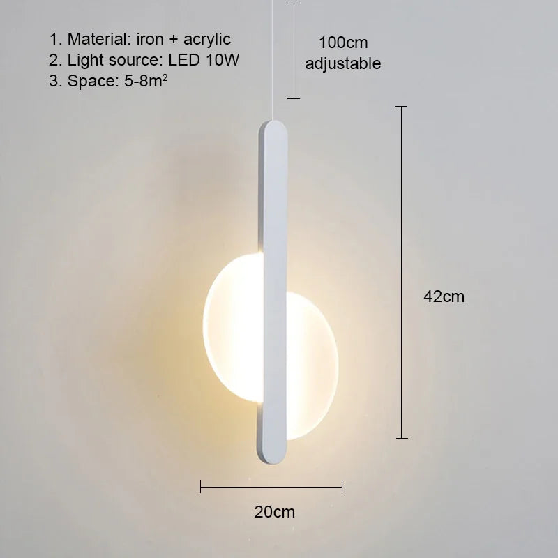 Sleek Modern LED Chandelier - Designer Indoor Hanging Lamp for Living Room