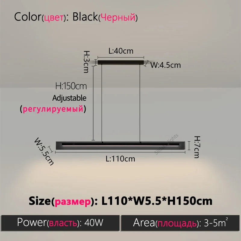Dining room chandelier Nordic modern lamp dining table bar lamp restaurant lights kitchen lights  led strip lamps Light Bar