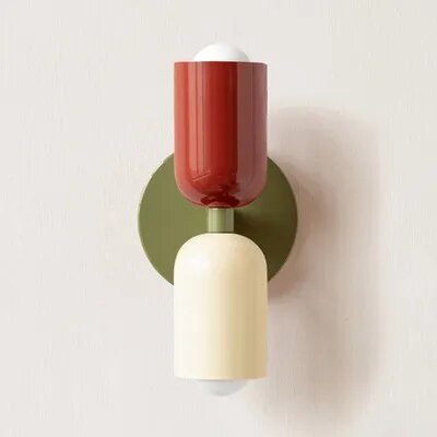 Middle ancient cream colored wall lamp Modern living room Bedside lamp Creative background wall Study corridor wall lamp