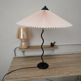 Table Lamp Ins Retro Pleated Umbrella Nordic Medieval Korean Master Bedroom Bedside Lamp Swing Iron Art Drop Shipping