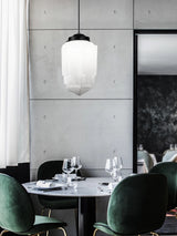 Modern Penthouse Milk White Glass Pendant Light European Retro Coffee Shop Decorative Lighting Fixtures Dining Room Hanging Lamp