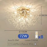 Modern Luxury Living Room Crystal LED chandelier Dandelion Firefly Bedroom Light Lighting Ceiling Pendant Lamp Home Decoration