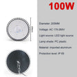 High Bay Light 100W 150W 200W UFO LED 220V 6000K Waterproof IP65 Warehouse Garage Light Super Bright Industrial Lighting