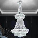 Light Luxury Loft Duplex Crystal Chandelier Villa Chandelier Staircase Long Chandelier European-style Large Chrome Chandelier