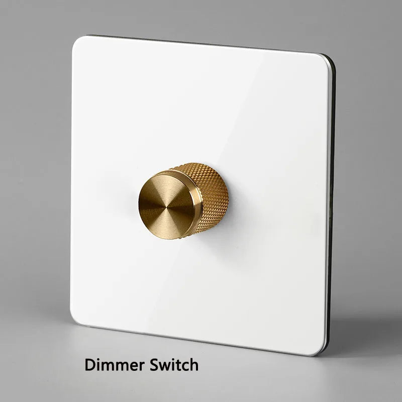 Type 86 Dimmer Switch 500W Gold Knob Adjusting the Brightness of Light For Living Room Dedicated Dimmer