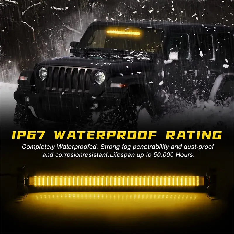 80 LED Strobe Lights For Auto Emergency Grill Warning Lamp 80 led Windshield Bar Traffic Advisor Flashlight 12V 24V Car Accessor