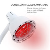 Red Light Therapy LED Electric Infrared Baking Lamp 275W Double-head 360° Adjustable Temperature Heat Lamp Remote Control With Rotating Pulley Base