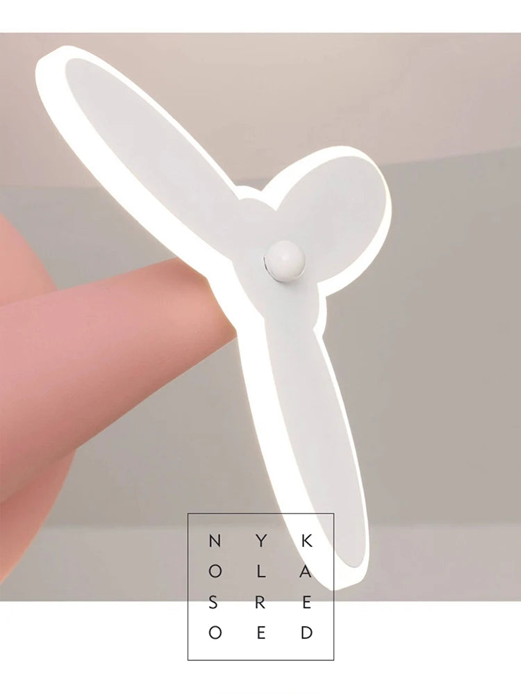 Children's Room Helicopter Ventilation Fan Lamp LED Eye Protection Lamp Ceiling Fan Lamp Room Lighting 110V~220V
