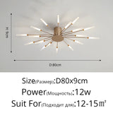 Modern Rotating Pen Tip LED Ceiling Light - Creative Sculptural Art Chandelier