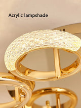 Modern Light Luxury Circle Ring Led Ceiling Lamp Acrylic Luster Living Room Lights Lighting Home Decor Bedroom Lamps Fixtures