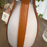Nordic Atmosphere Creative Glass Bottle LED Table Lamp Leather Bedroom Bedside Bar Portable Outdoor Camping Light Charging Art