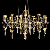 Starry Crystal Chandelier Living Room Light Luxury Modern Hotel Villa Duplex Bedroom Restaurant Fireflies Ceiling Ceiling Light