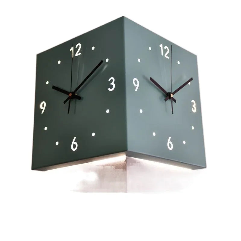 Home Decorative Corner Clock Wall Clock Living Room Creative Simple Modern Wall Clock Punch-free Fashion Sun Corner Clock