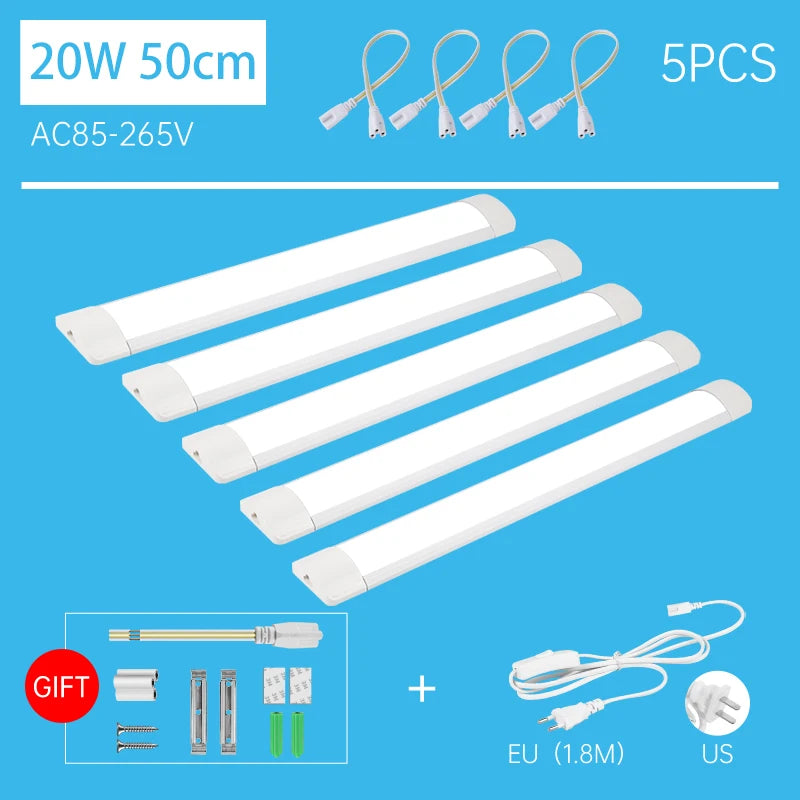 Plug-in LED Tube Light with 1.8m Switch Wire - Under Cabinet Kitchen Lamp