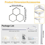 1/3/5/8/14 Hole Hexagonal LED Ceiling Garage Light 6500K Cold Light for Garages and 4S Workshops