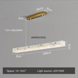 Modern Luxury Style Marble LED Chandelier For Dining Room Kitchen Bedroom Gold Decoration Pendant Lamp Design Suspension Light