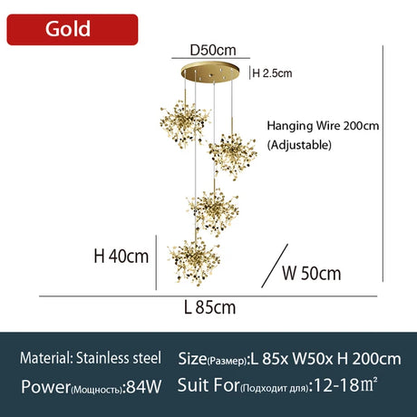 Nordic LED Chandelier Stainless Steel Chrome Leaf Personality Art Decors Living Dining Room Bar Table Hanging Lighting