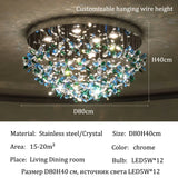 Luxury Crystal Chandelier Lights Ceiling Pendant Lamp Hanging Indoor Home Lamps Ceilings Dining Room Chandeliers for Living Room