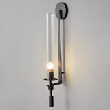 Modern Glass Wall Sconce - Elegant LED Bedside Lamp for Bedroom & Hotel