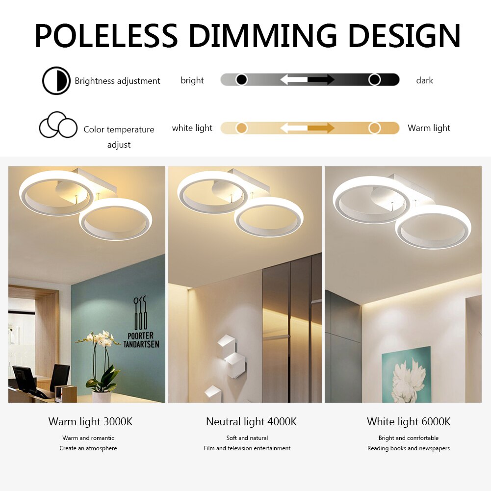 Modern LED Ceiling Lights Northern European Indoor Lamps Durable Multifunctional Simple Minimalist for Staircase Porch Balcony