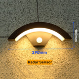 20W/36W Outdoor Modern LED Wall Lamp Motion Sensor Waterproof IP65 Front Door Garden Sconces Porch Landscape Decors Wall Lighting