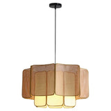 Wabi-sabi Style Rattan Pendent Lamp Vintage Zen Lighting Fixture for Dining Room Parlor Bedroom Guesthouse Bar Counter Luminaire