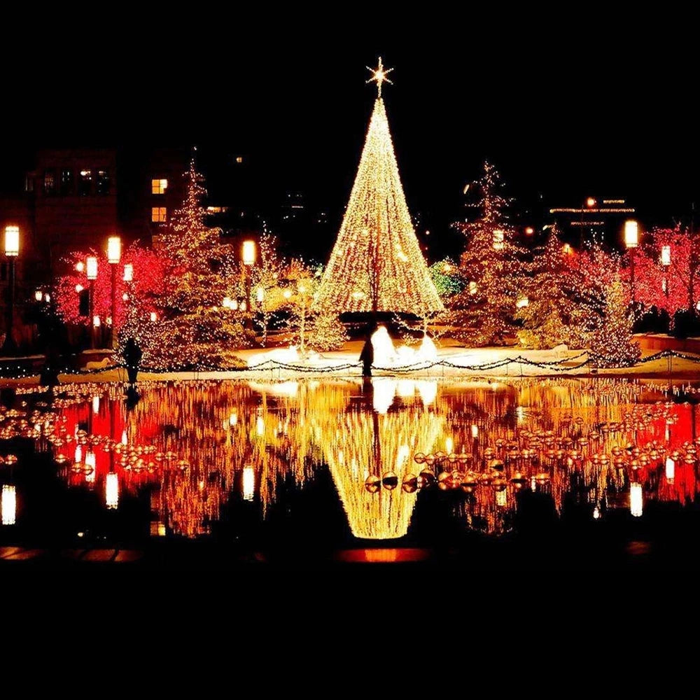 Led String 100m 50m 30m 20m 10m 5m Lights Christmas EU Plug 220v Led Garland Led String Lights Outdoor Christmas Lights