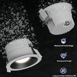 IP68 Waterproof LED Downlight Embedded 7W 9W 12W 15W 18W 24W LED Ceiling Light For Kitchen Washbasin Bathroom Recessed Spotlight