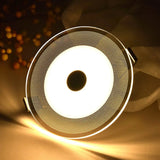 LED Downlight 5W Recessed Down light Round Led Panel Light Cold Warm white LED Spot light Three-color dimmable Warm white