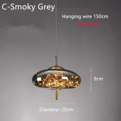 Nordic Luxury Creative Pendant Light Art Glass Minimalist Dining Table Lamp Bar Counter Influencer Bedside Dining Room Lighting