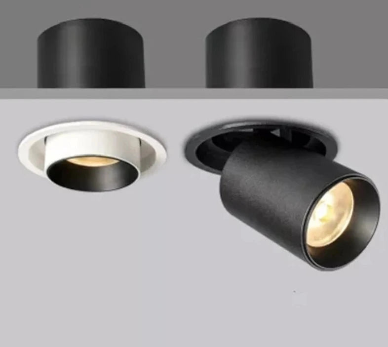 1Pcs NEW Style LED Aluminum Recessed Rotating Downlight 9W/12W/15W/18W/20W/24W CREE Chip COB Spot Light Ceiling Lamp AC85-265V