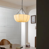 Nordic Minimalist Wabi-Sabi Fabric Chandelier - Soft Textile Pendant Lamp Fixture for Living Room, Dining Room, Bedroom & Bar