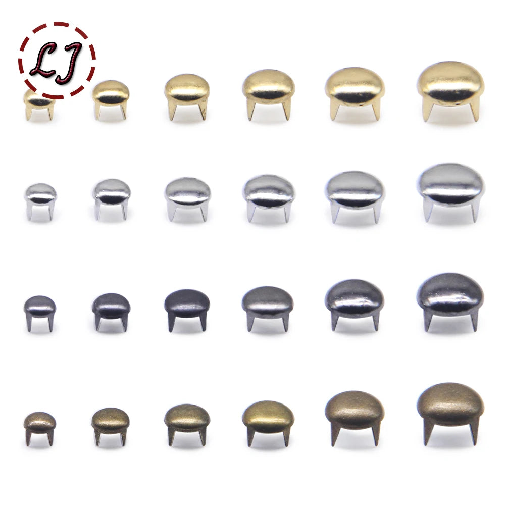 1 PACK  Round Copper Dome Rivets Spike Studs Spots Nailhead Punk Rock DIY Leather Craft For Shoes Clothing Bag Parts Decoration