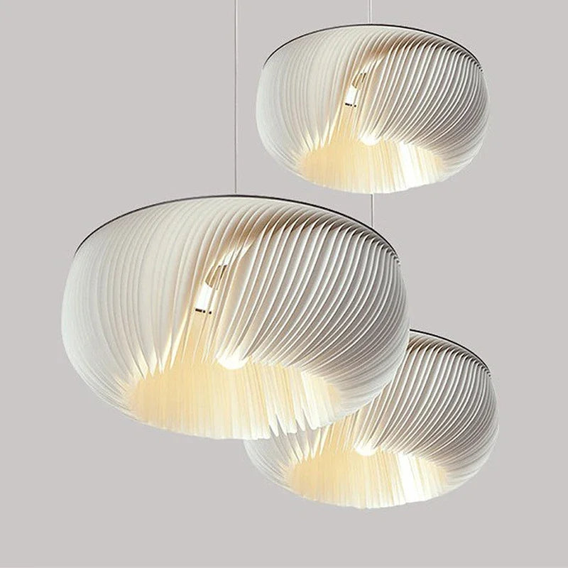 Nordic Wabi-Sabi Parchment Led Pendant Lights Living Dining Room Decor Led Pendant Lamp Bedroom Loft Chandelier Hanging Lighting