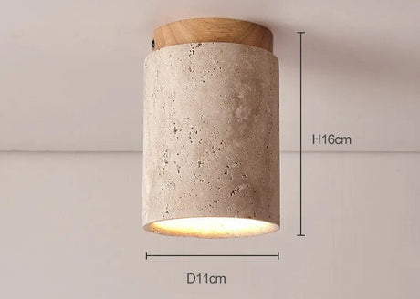 Japanese Wabi Sabi Yellow Marble Hotel Lobby Corridor Ceiling Light Creative Cream Style Restaurant Room LED Mounted Downlight