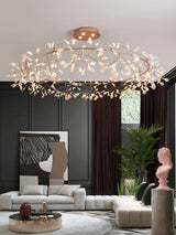 Nordic Chandelier Modern Luxury Living Room Kitchen Firefly Led Ceiling Pendant Lamp Indoor Creative Children's Room Ring Lights