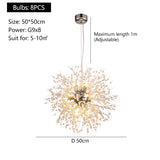 French Dandelion Ceiling Chandelier Luxury Modern Pendant Lamp for Living Room Kitchen Children's Room Decorative Lighting