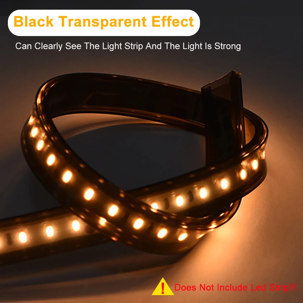 2835 5050 1210 LED Silicone Tube Flexible Protection Cover Transparent/Milky White/Black Waterproof For 8-12mm Led Light Strip