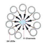 LED Sparkle Ring Light Circle Module WS2812B Individually Addressable RGB Atmosphere Lamp 17 Key Music Remote Control for Party
