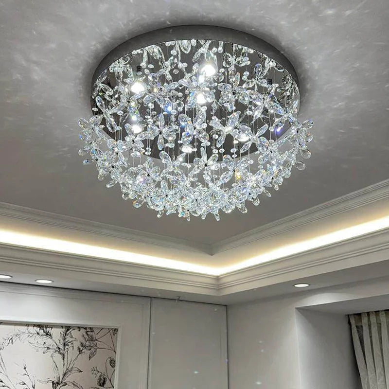 Luxury Crystal Chandelier Lights Ceiling Pendant Lamp Hanging Indoor Home Lamps Ceilings Dining Room Chandeliers for Living Room